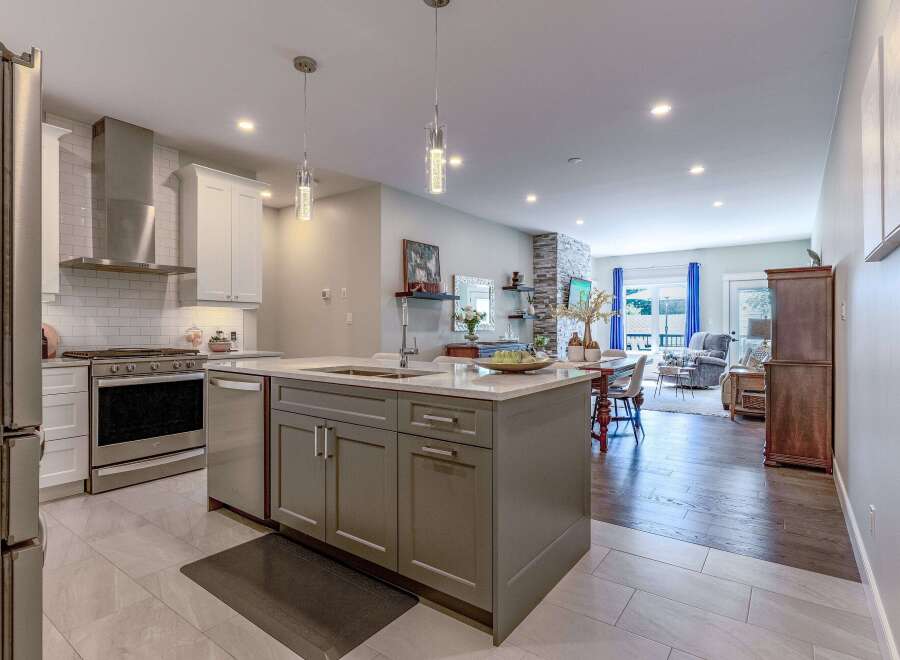 Experience modern living in this stunning open-concept kitchen and living area.