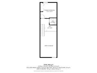 Discover this charming floor plan featuring a spacious primary bedroom measuring 11'6' x 10'11', perfect for relaxation.