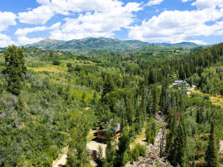 Nestled amidst a lush, verdant landscape, this property offers a serene mountain retreat.