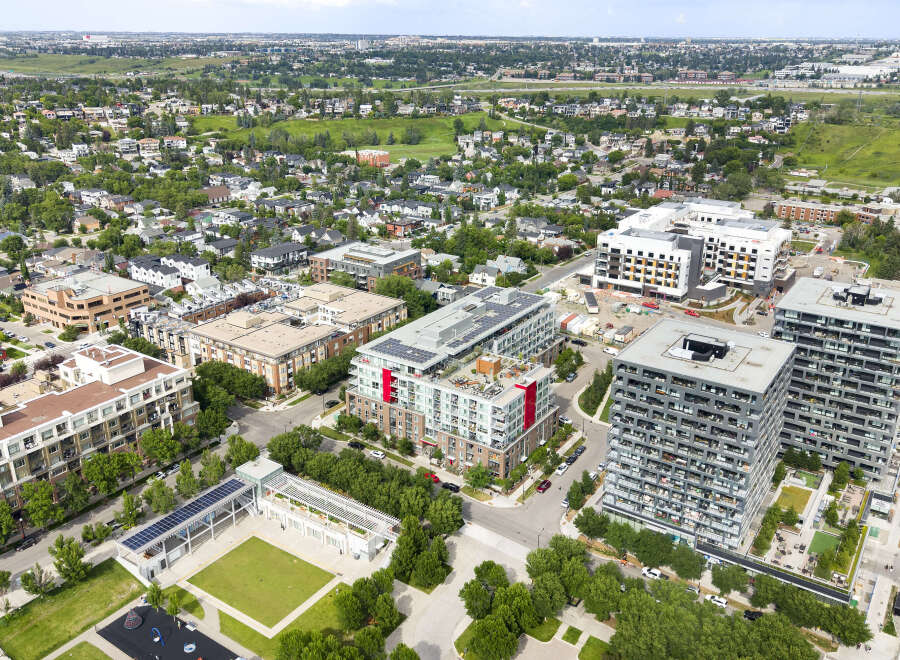 Discover modern urban living in this vibrant community featuring contemporary apartment buildings with sleek designs and abundant amenities.