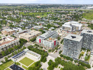 Discover modern urban living in this vibrant community featuring contemporary apartment buildings with sleek designs and abundant amenities.