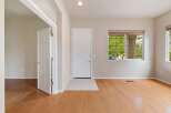 Step into this inviting entryway featuring a bright white front door and a convenient interior door leading to additional living space.
