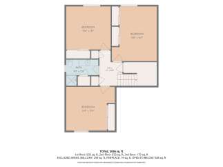 Discover this spacious floor plan featuring three generously sized bedrooms and a well-appointed bathroom.