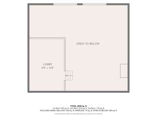 Discover this spacious floor plan featuring a large lobby area measuring 9'9' x 14'8'.