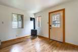 Cozy living space featuring a charming wood-burning stove, perfect for chilly evenings.