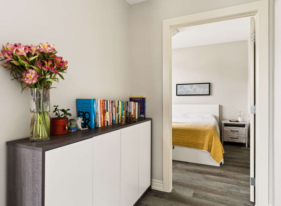 Discover a harmonious blend of style and functionality in this inviting space.