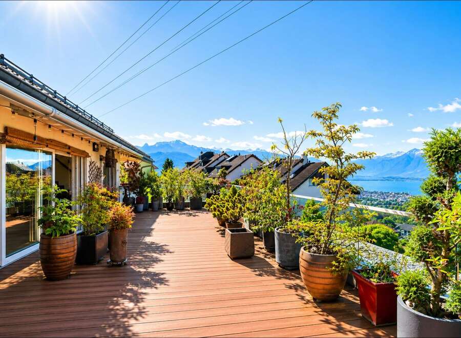 Experience breathtaking panoramic views from this stunning rooftop terrace, perfect for entertaining or quiet relaxation.