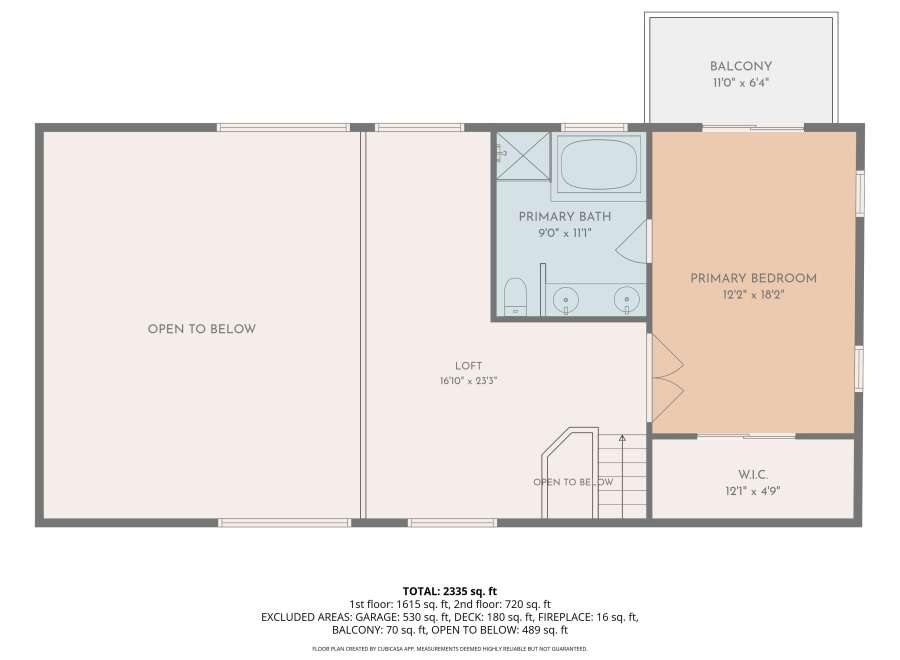 Discover this spacious loft featuring an expansive open-to-below area and a generous 16'10' x 23'3' loft space perfect for relaxation or entertainment.