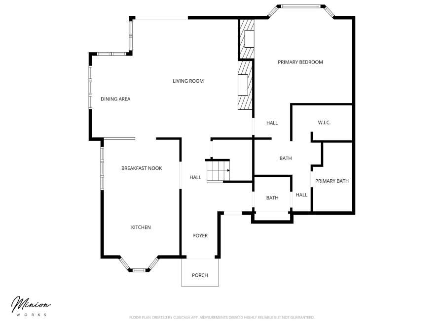 Explore this charming floor plan featuring a spacious living room and a separate dining area, perfect for entertaining.