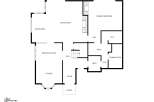 Explore this charming floor plan featuring a spacious living room and a separate dining area, perfect for entertaining.