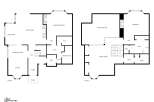 Explore this spacious floor plan featuring a welcoming living room and dining area, perfect for entertaining.