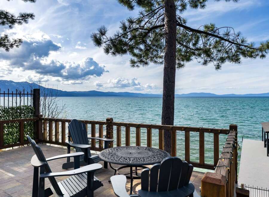 Enjoy breathtaking lake views from this stunning deck, perfect for relaxing or entertaining.