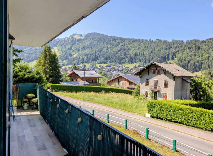Experience breathtaking mountain views from this charming property, nestled amidst lush greenery and traditional alpine architecture.