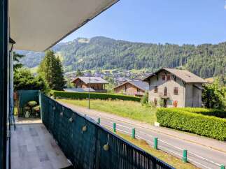Experience breathtaking mountain views from this charming property, nestled amidst lush greenery and traditional alpine architecture.
