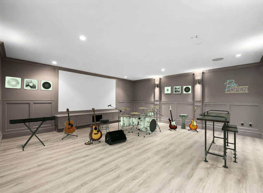Transform this space into your ultimate entertainment hub, perfect for jam sessions or hosting memorable parties.