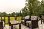 Enjoy breathtaking mountain views from this stunning deck, perfect for outdoor entertaining or quiet relaxation.