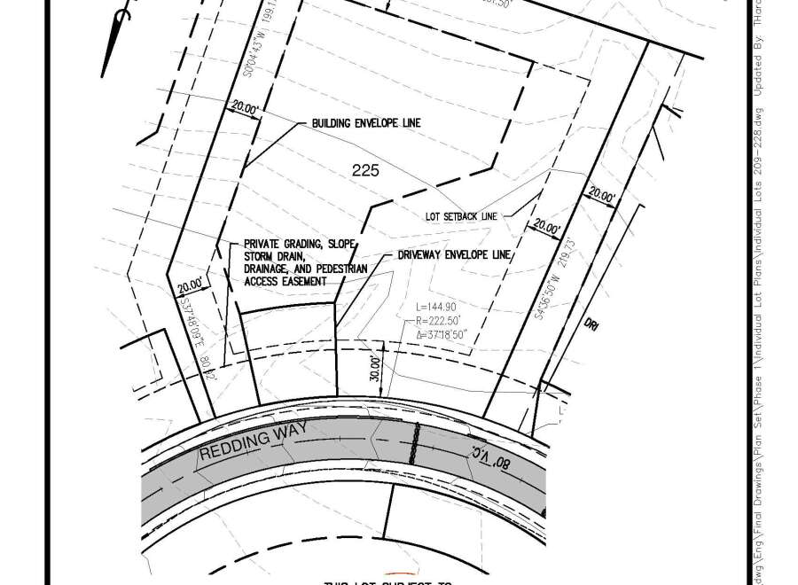 This is a site plan for Lot 225 in Clear Creek at Tahoe, Douglas County, Nevada.