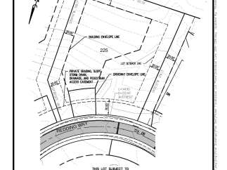 This is a site plan for Lot 225 in Clear Creek at Tahoe, Douglas County, Nevada.