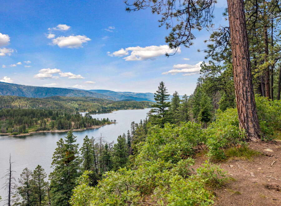 Discover breathtaking lakefront living with this stunning property offering panoramic views of a serene lake and lush, rolling hills.