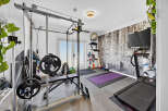 Transform your home into a personal fitness sanctuary with this fully equipped gym.