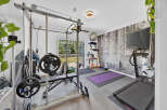 Transform your home into a personal fitness sanctuary with this fully equipped gym.