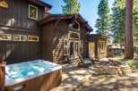 Experience ultimate relaxation in this stunning mountain retreat, featuring a luxurious hot tub perfect for unwinding after a day of adventure.