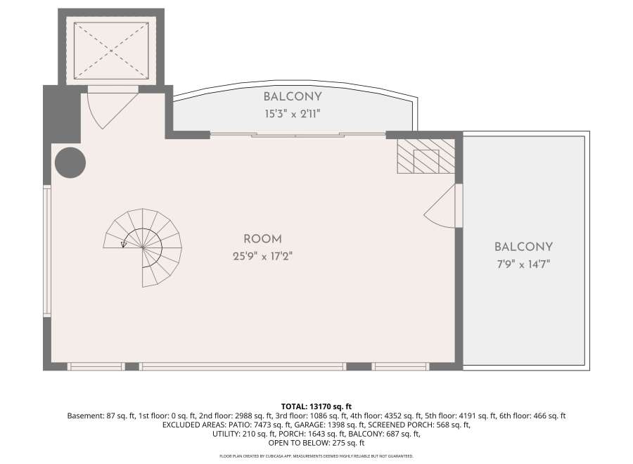 Discover this spacious floor plan featuring a large main room measuring 25'9' x 17'2', perfect for gatherings.