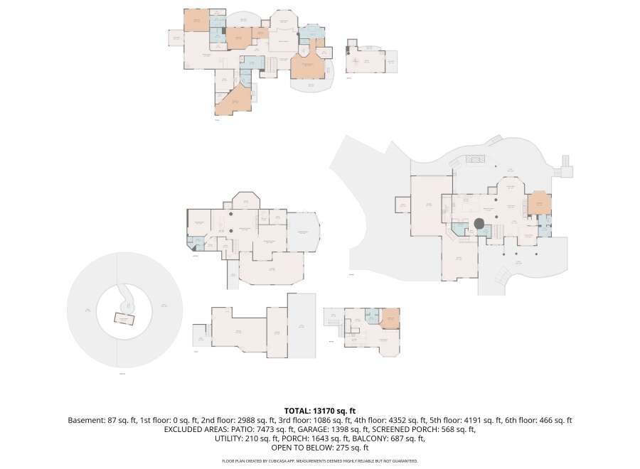 Explore this expansive multi-level residence offering a total of 13,170 sq.