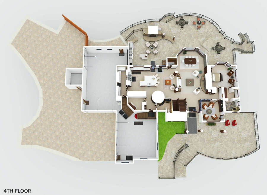 Discover this stunning 4th-floor property featuring expansive outdoor living spaces, perfect for entertaining or enjoying scenic views.