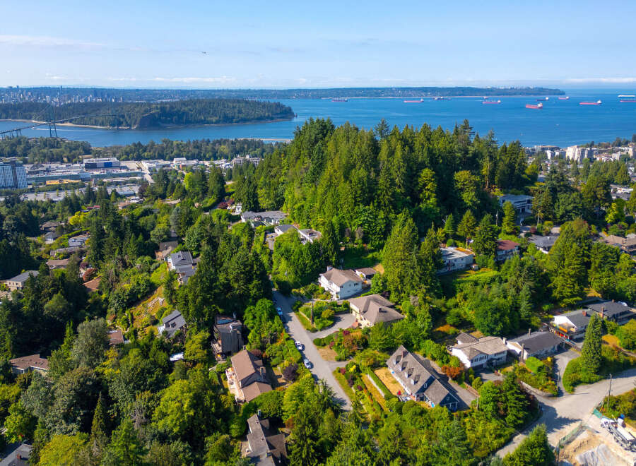 Discover this stunning residential area with beautiful homes nestled amongst lush greenery and mature trees.