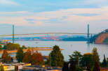 Experience breathtaking views of the Lions Gate Bridge and the Vancouver skyline from this prime real estate location.