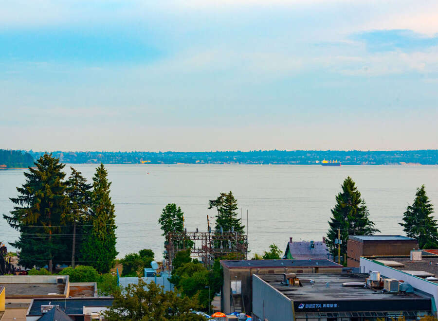 Experience breathtaking water views from this prime real estate location, offering a serene backdrop to urban living.