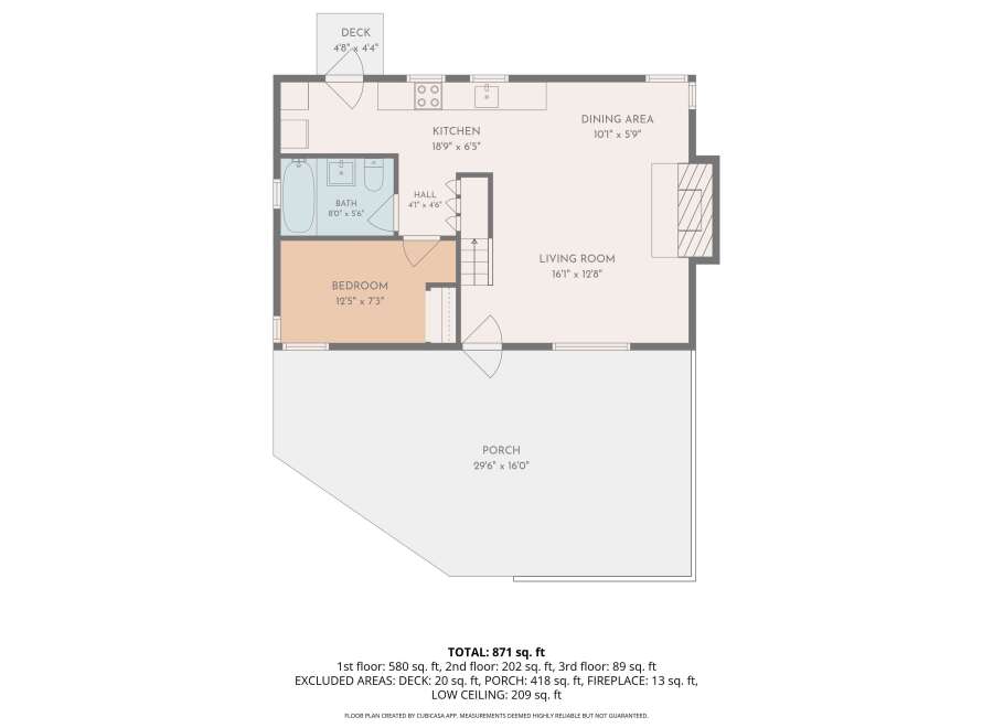 Discover this charming floor plan featuring a spacious living room perfect for relaxation and entertainment.