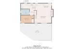 Discover this charming floor plan featuring a spacious living room perfect for relaxation and entertainment.