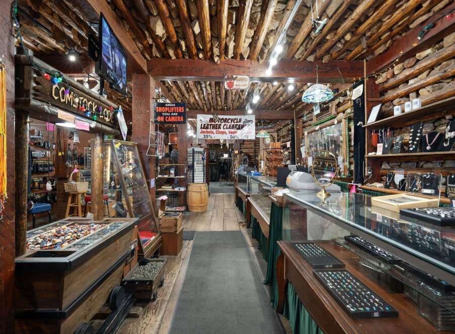 Discover unique treasures at Comstock Lode, a rustic shop offering a wide selection of jewelry and leather goods.
