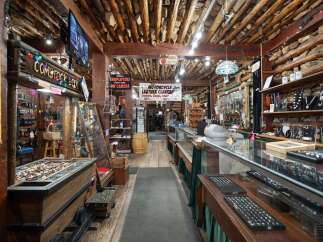 Discover unique treasures at Comstock Lode, a rustic shop offering a wide selection of jewelry and leather goods.