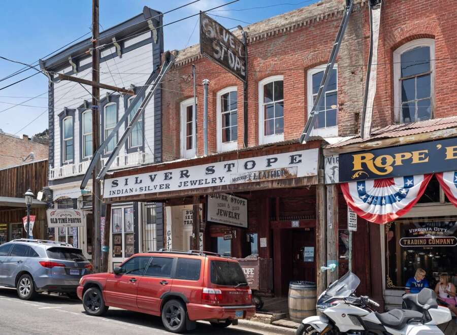 Explore historic Virginia City with a visit to the Silver Stop, offering authentic Indian and silver jewelry, alongside leather goods and motorcycle accessories.