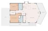 Discover comfortable living in this charming floor plan featuring a primary bedroom and an additional bedroom, perfect for families or guests.
