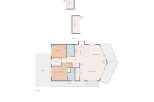 Discover this charming floor plan featuring a primary bedroom, a secondary bedroom, and a dedicated office space.