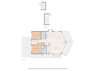 Discover this charming floor plan featuring a primary bedroom, a secondary bedroom, and a dedicated office space.