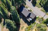 Nestled amidst tall evergreen trees, this charming home offers a serene mountain retreat.