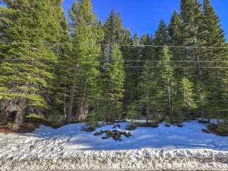 Escape to this serene mountain property, nestled amongst towering evergreen trees and a pristine blanket of snow.