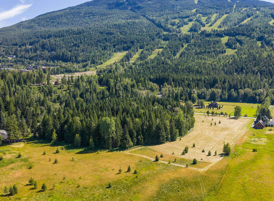 Discover this stunning property nestled amidst a lush, green forest with a majestic mountain backdrop.