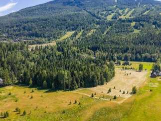 Discover this stunning property nestled amidst a lush, green forest with a majestic mountain backdrop.