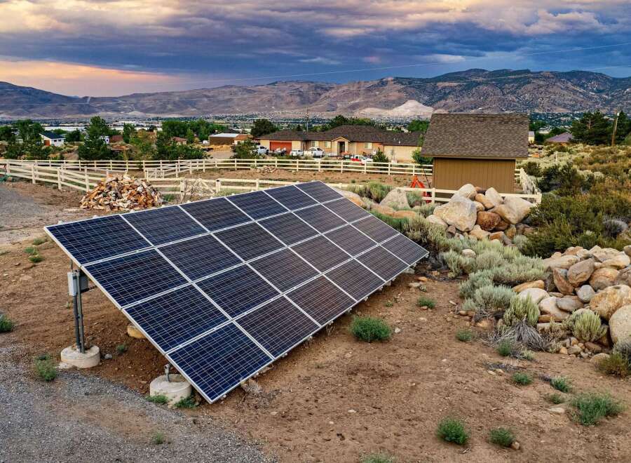 Harness the power of the sun with this eco-friendly solar panel system, perfect for sustainable living.