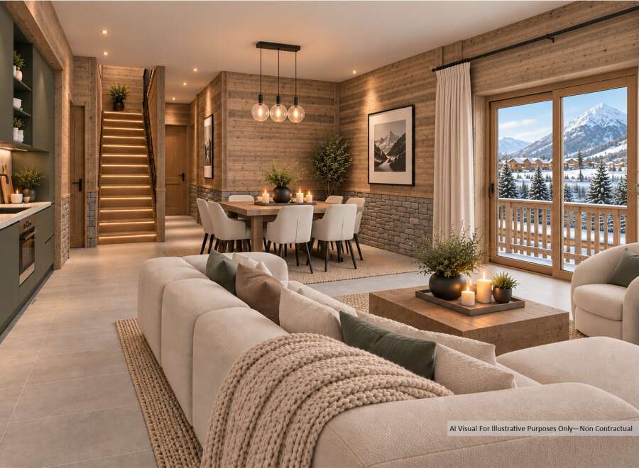 Experience luxurious mountain living in this stunning chalet-style home.