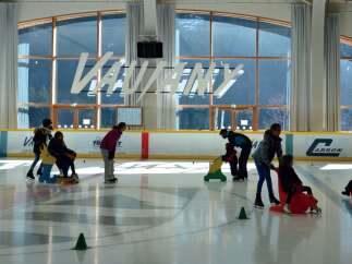 Experience the joy of ice skating in a spacious indoor arena, perfect for family fun or honing your skills.