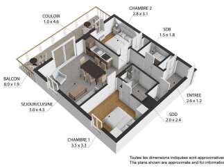 Discover this charming apartment featuring a spacious living and kitchen area, perfect for entertaining.