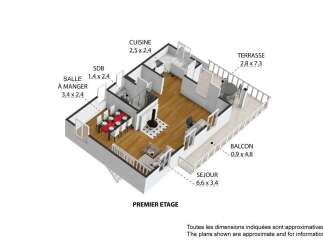 Discover this charming apartment featuring a spacious living room (6.