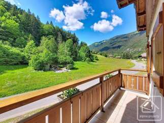 Enjoy breathtaking mountain views from this charming balcony, perfect for savoring your morning coffee or evening relaxation.